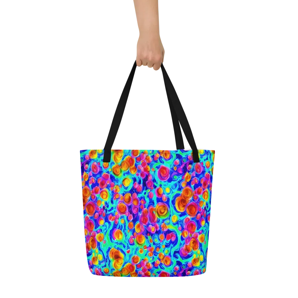 Molten Confetti on Large Tote Bag W/ Pocket — Front