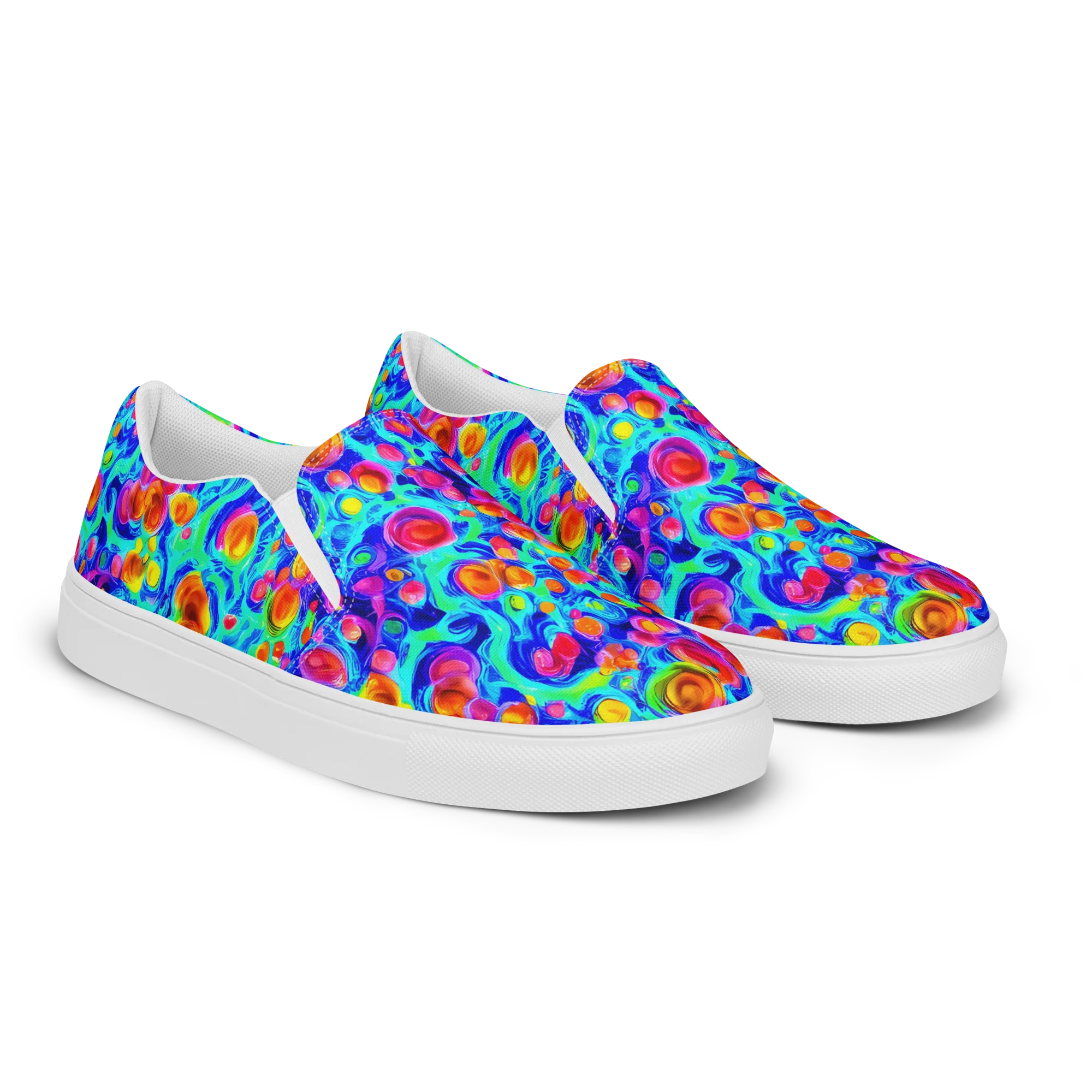 Molten Confetti on Women's Slip-On Canvas Shoes — Right Front