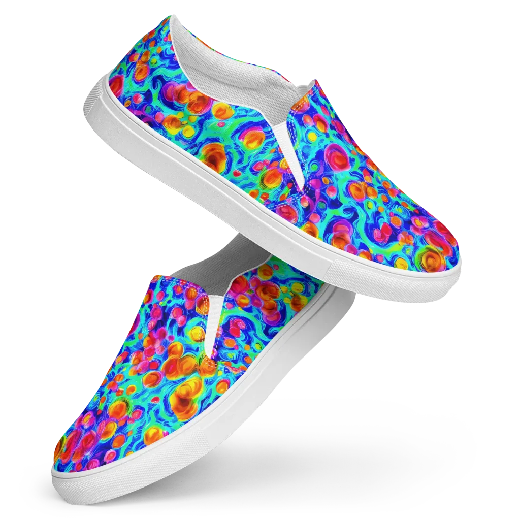 Molten Confetti on Women's Slip-On Canvas Shoes — Front