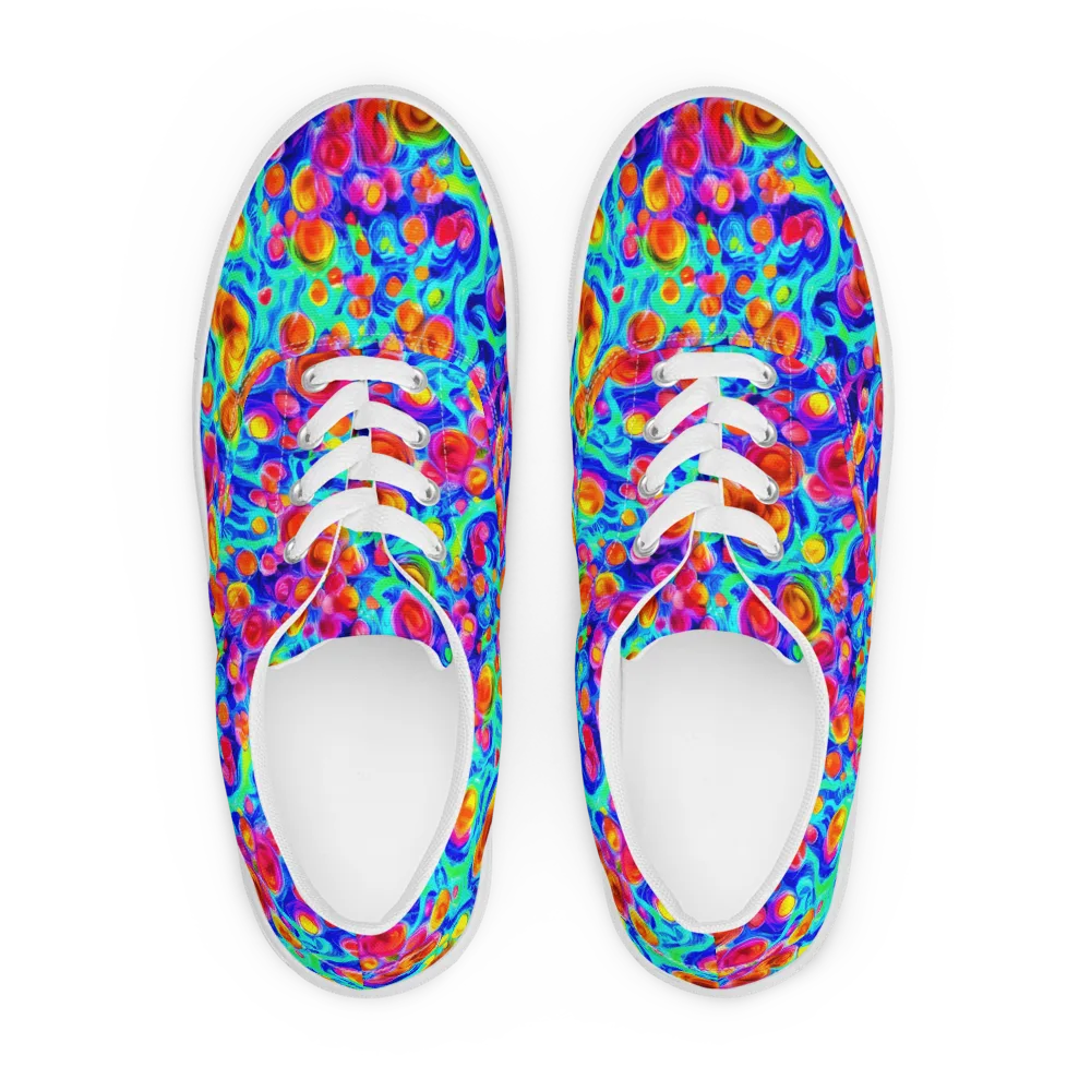 Molten Confetti on Men's Lace-Up Canvas Shoes — Front
