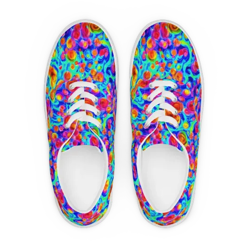 Molten Confetti on a Men's Lace-Up Canvas Shoes