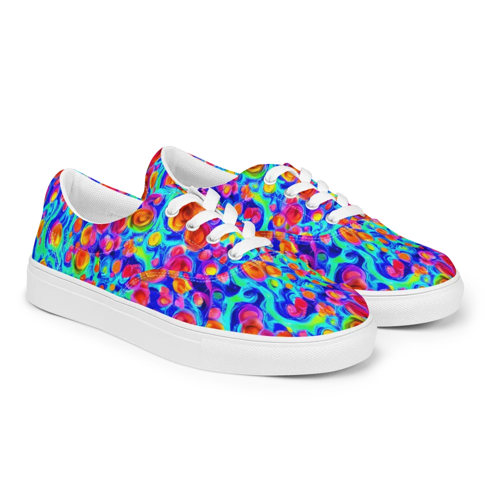 Molten Confetti on Men's Lace-Up Canvas Shoes — Right Front