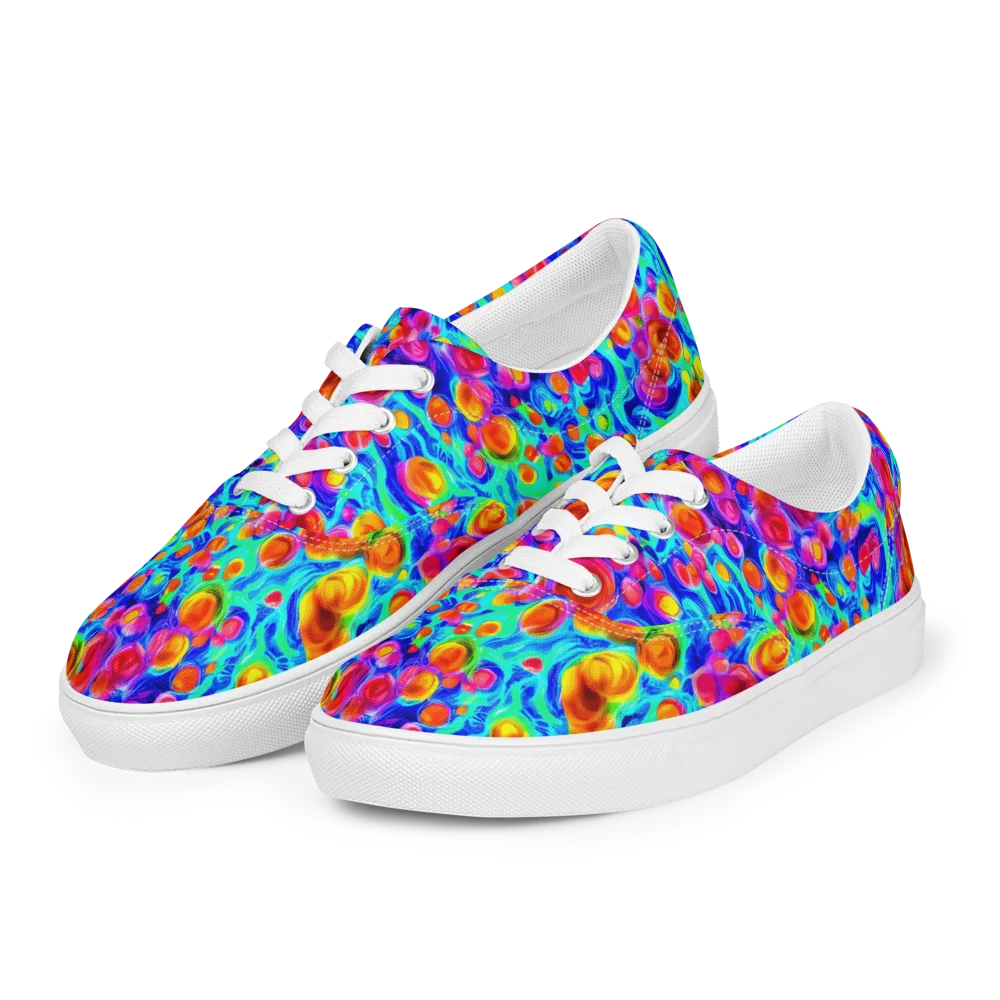 Molten Confetti on Men's Lace-Up Canvas Shoes — Left Front