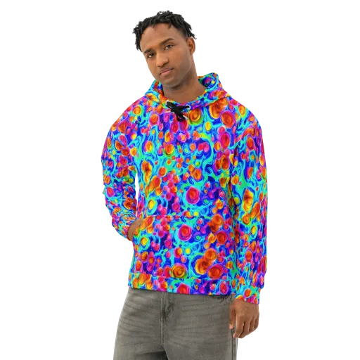 Molten Confetti on a Cotton Hoodie