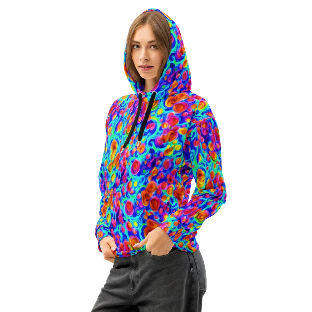 Molten Confetti on Cotton Hoodie — Left Front