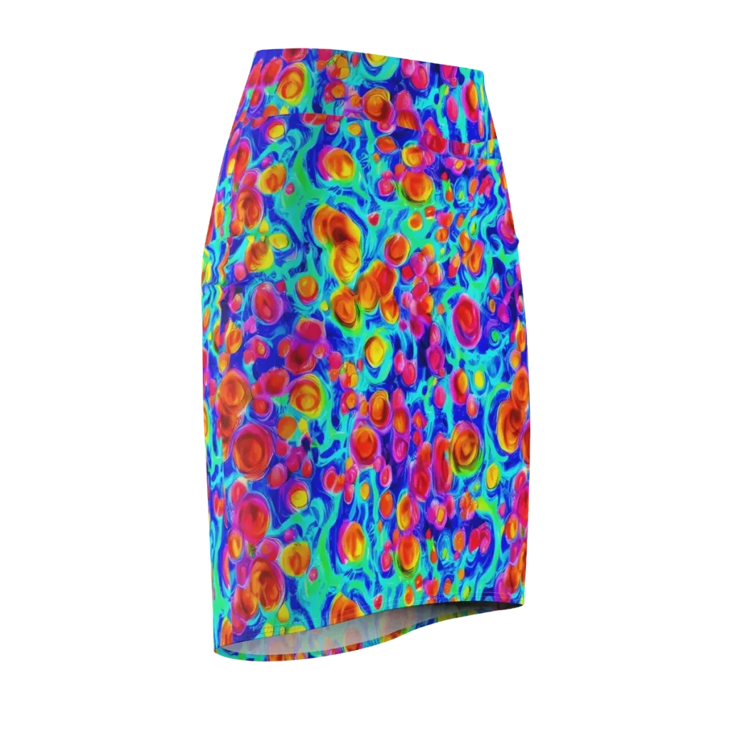 Molten Confetti on Pencil Skirt — Front Side
