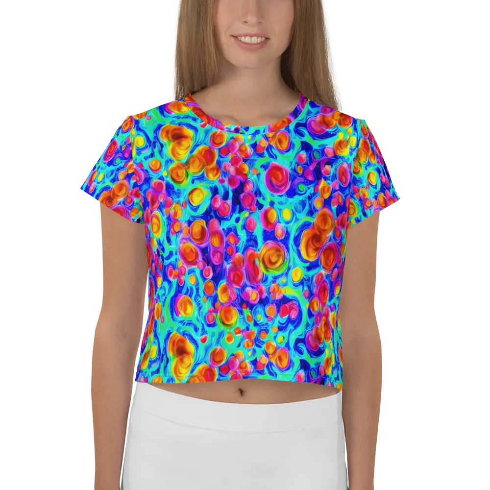 Molten Confetti on Crop Tee — Front