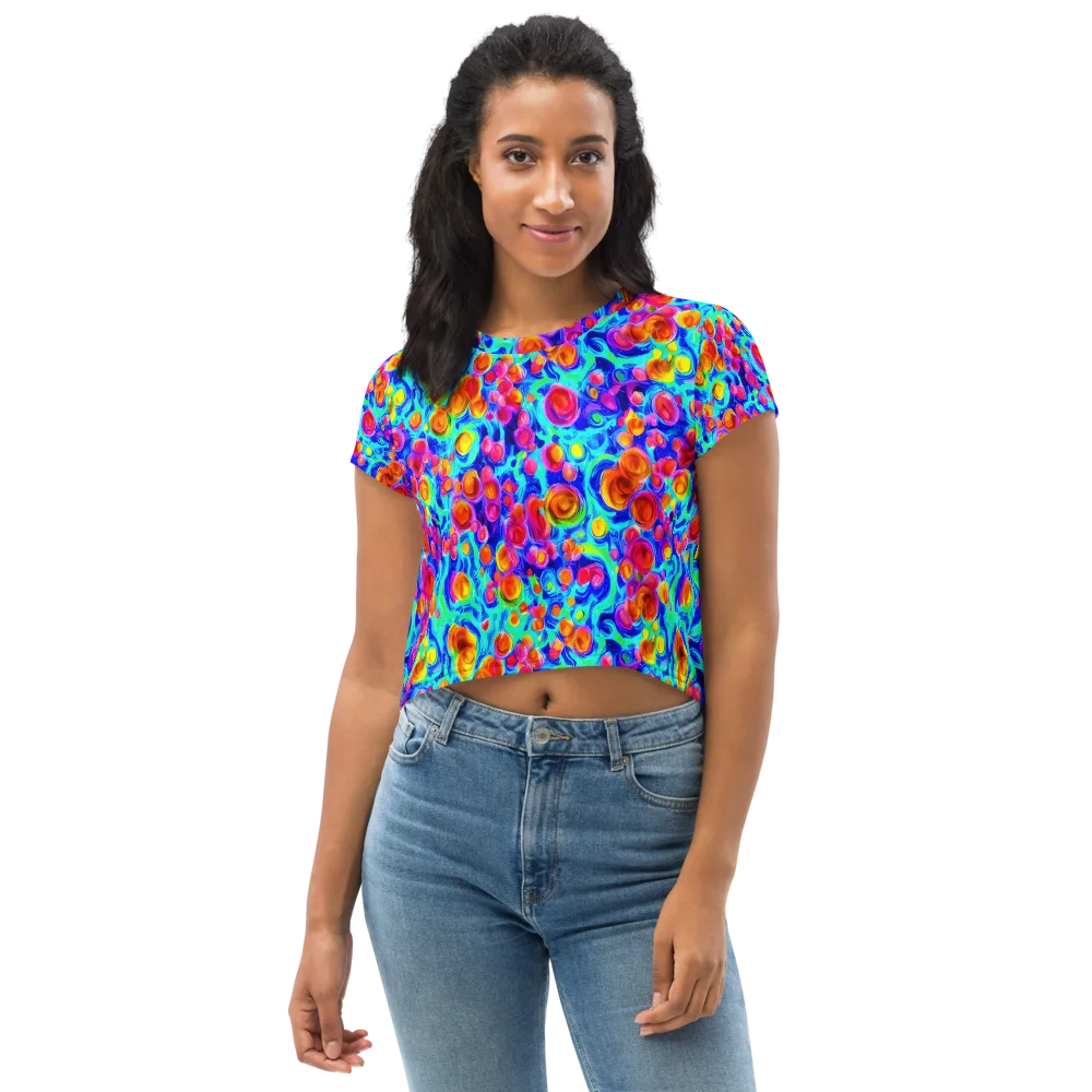 Molten Confetti on Crop Tee — Front