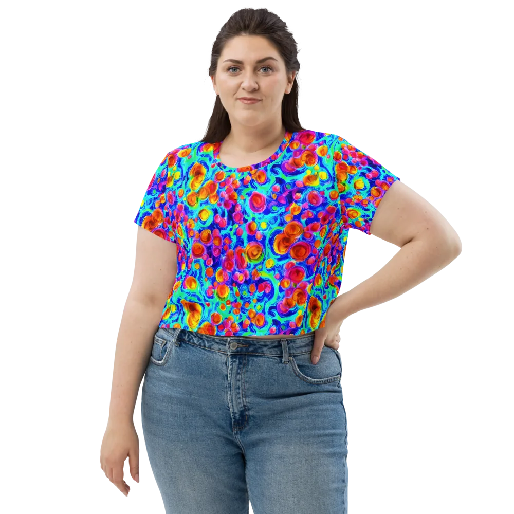 Molten Confetti on Crop Tee — Front