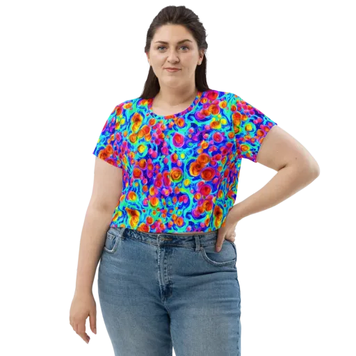 Molten Confetti on a Crop Tee