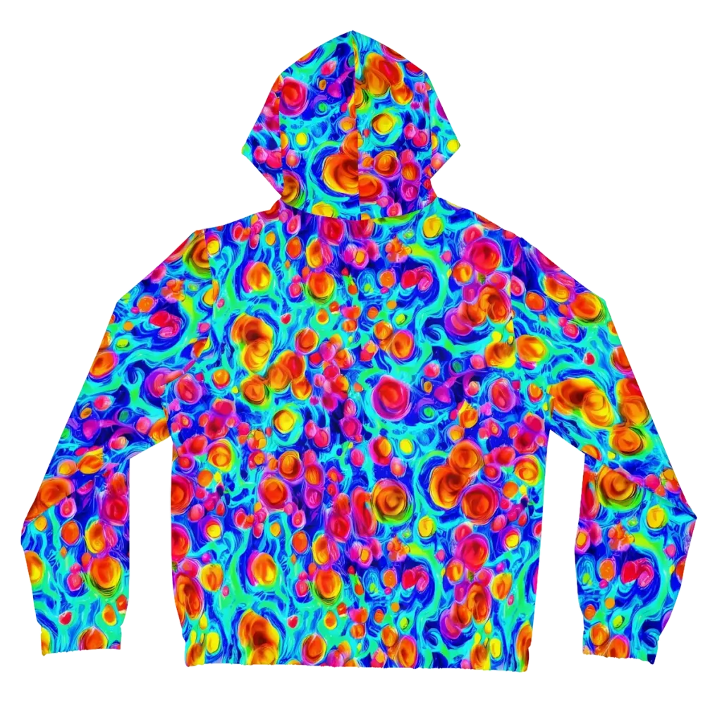 Molten Confetti on Women's Full-Zip Hoodie — Back
