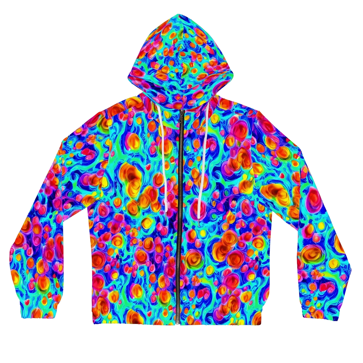 Molten Confetti on Women's Full-Zip Hoodie — Front