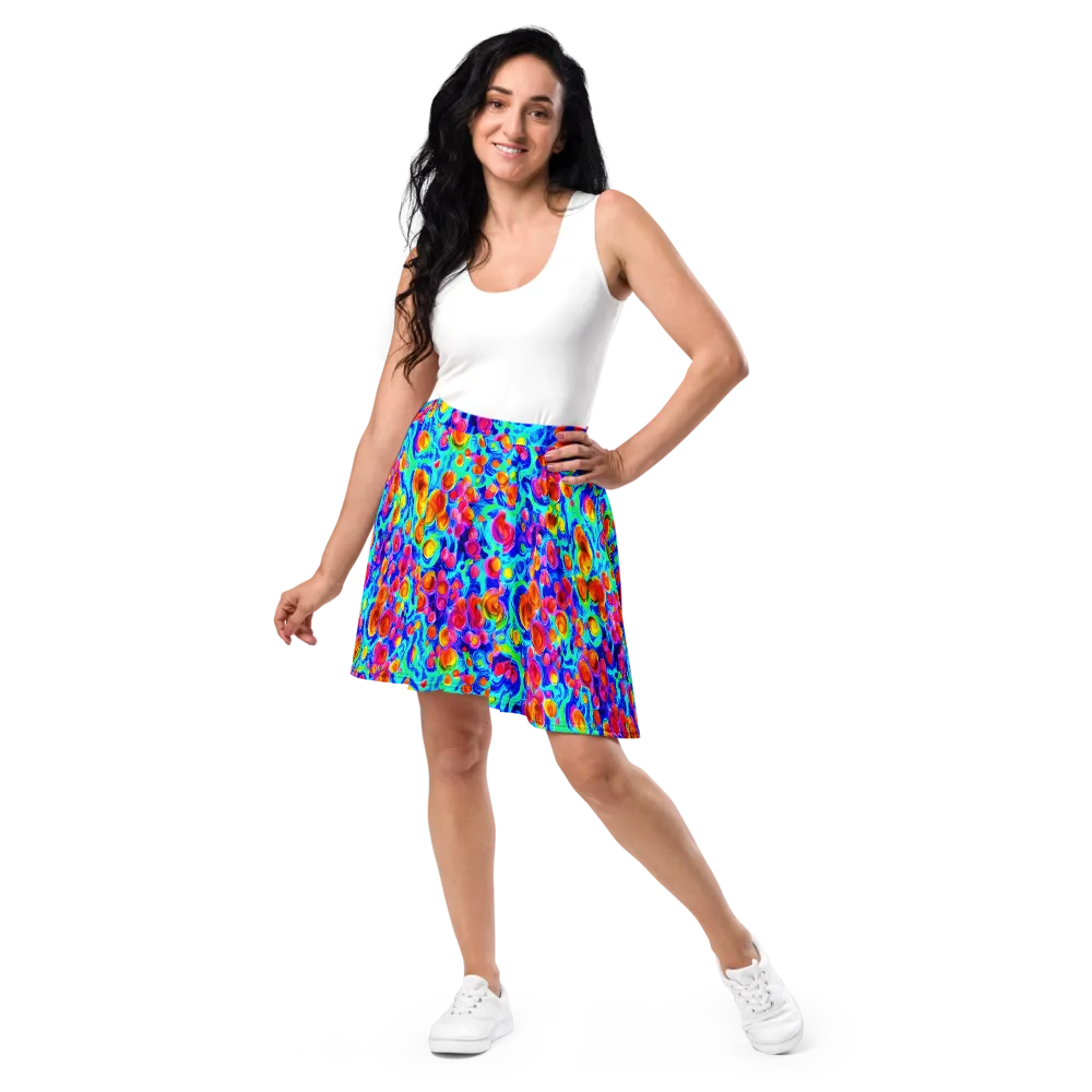 Molten Confetti on Skater Skirt — Front