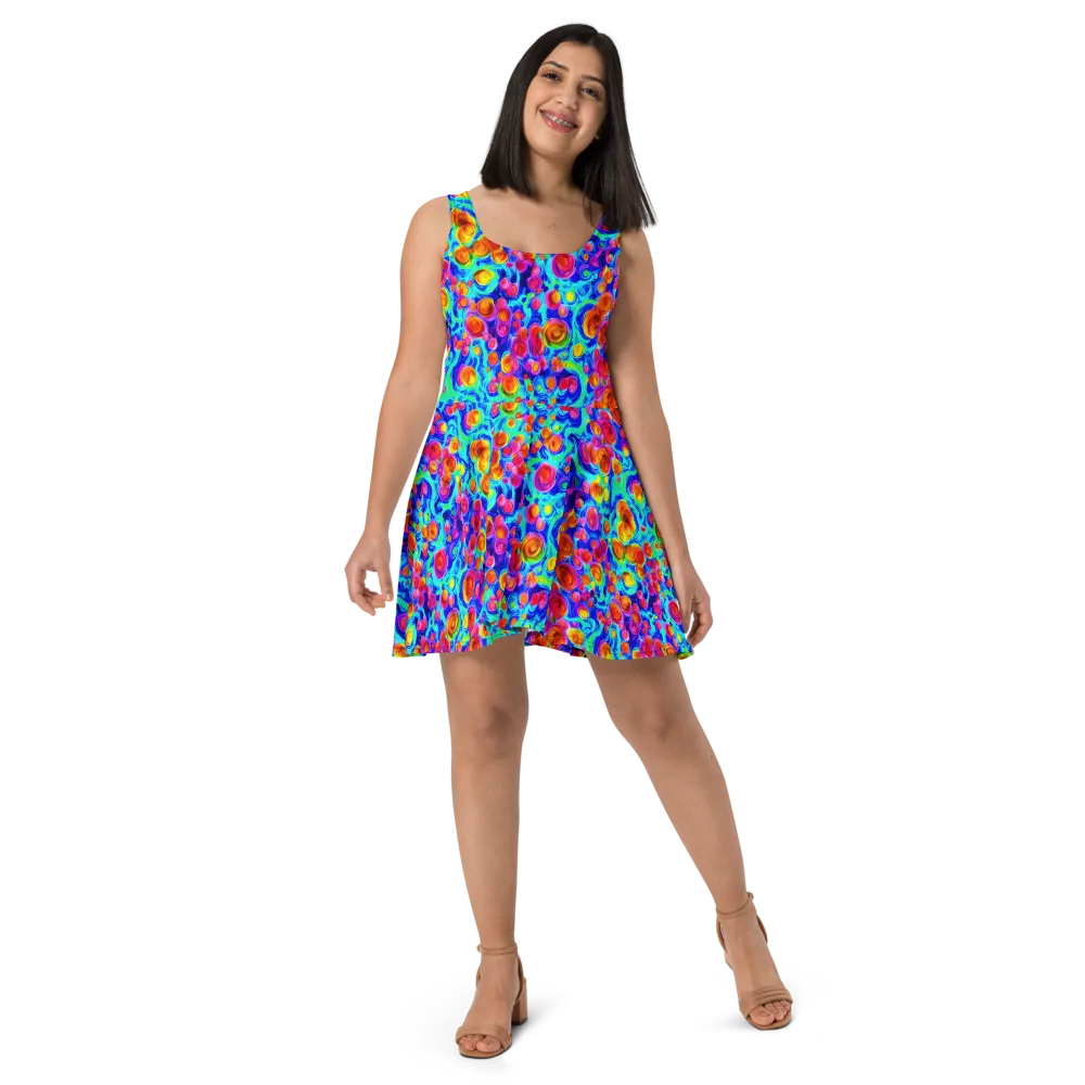 Molten Confetti on Skater Dress — Front