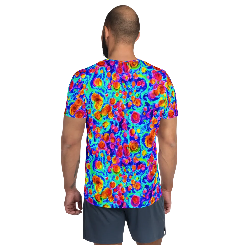 Molten Confetti on Men's Athletic T-Shirt — Back