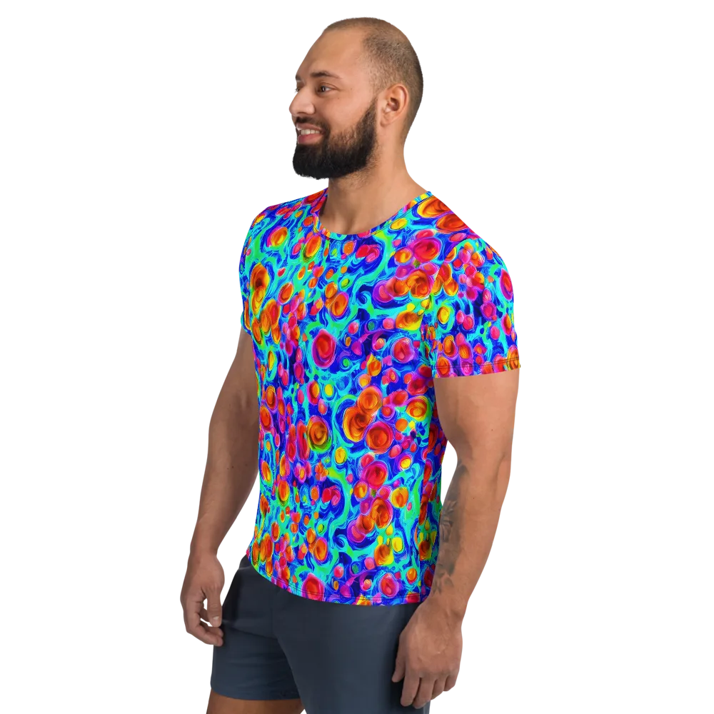 Molten Confetti on Men's Athletic T-Shirt — Left