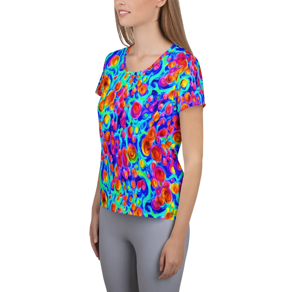 Molten Confetti on Women's Athletic T-Shirt — Left
