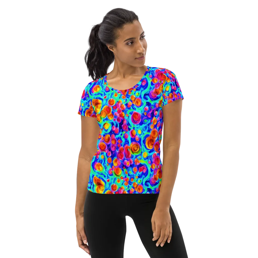 Molten Confetti on Women's Athletic T-Shirt — Front
