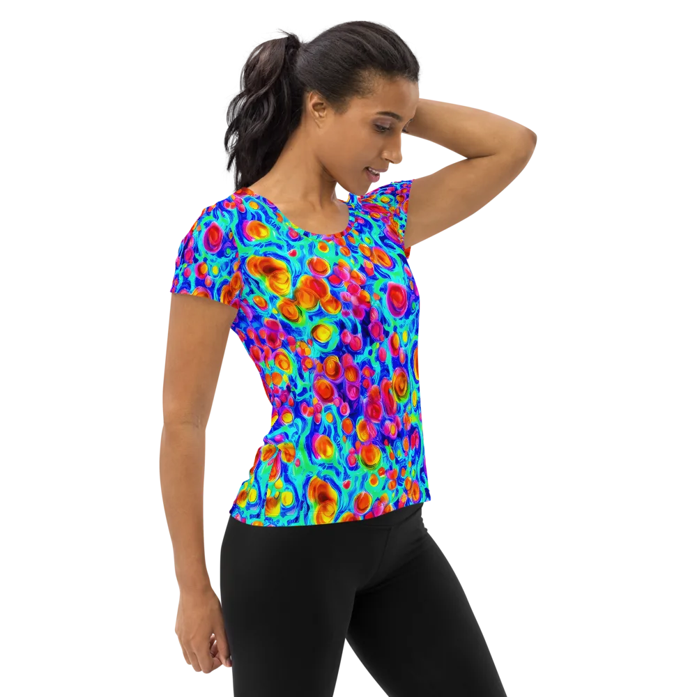 Molten Confetti on Women's Athletic T-Shirt — Right