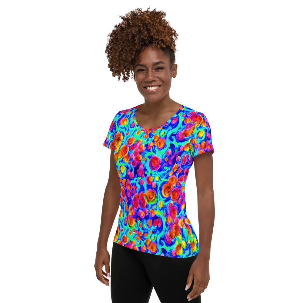 Molten Confetti on Women's Athletic T-Shirt — Left