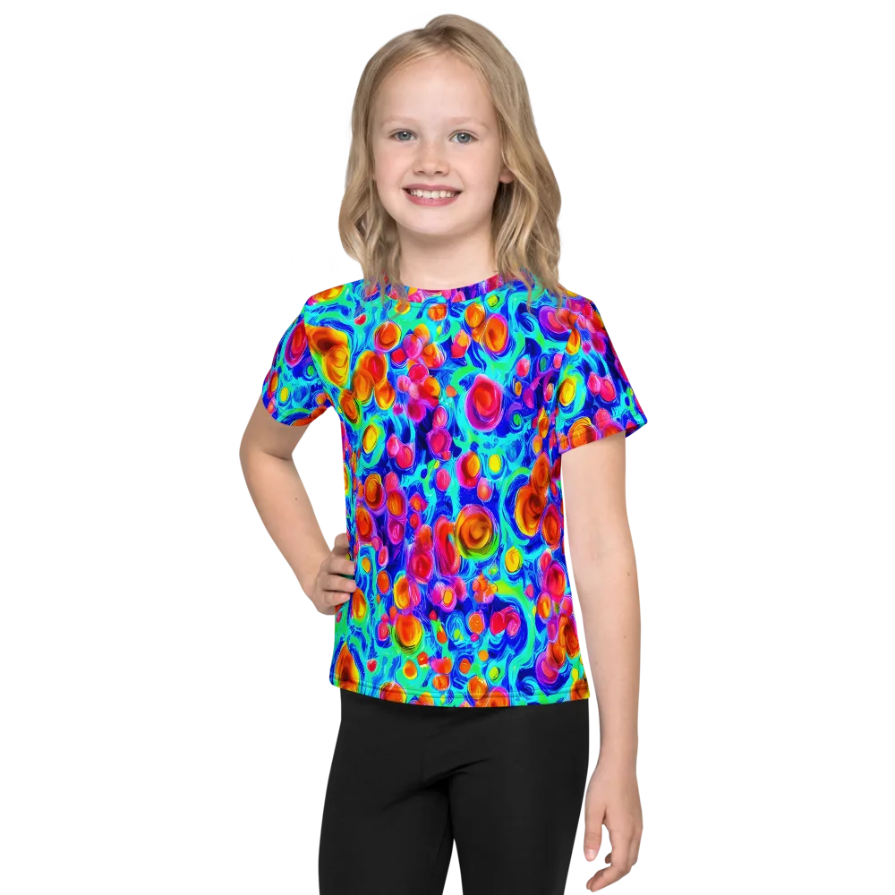 Molten Confetti on Kids Crew Neck T-Shirt — Front