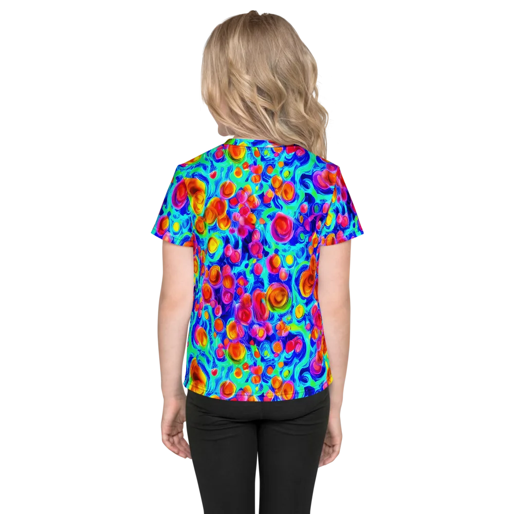 Molten Confetti on Kids Crew Neck T-Shirt — Back