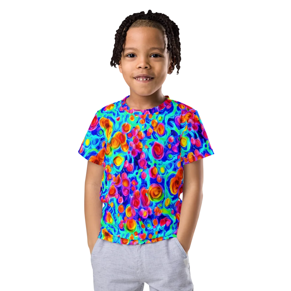 Molten Confetti on Kids Crew Neck T-Shirt — Front