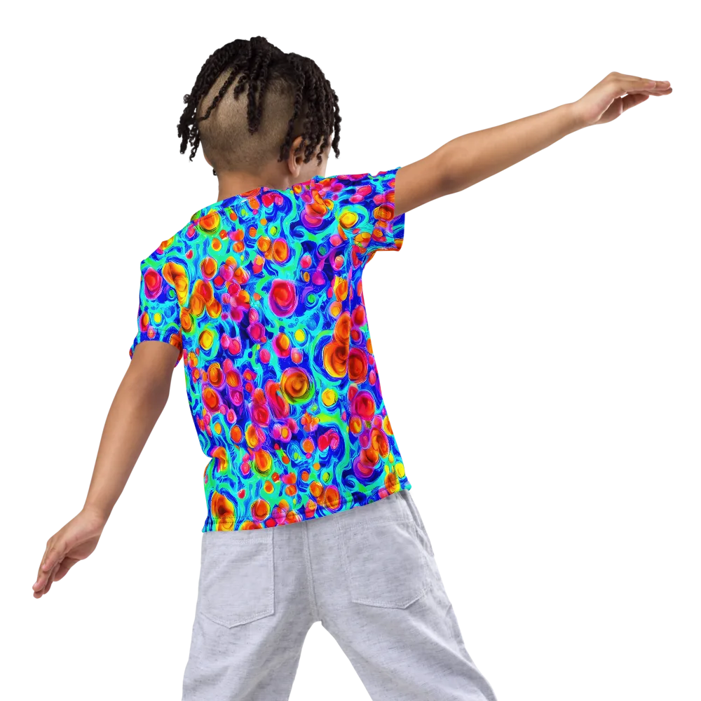 Molten Confetti on Kids Crew Neck T-Shirt — Back