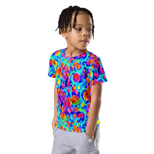 Molten Confetti on a Kids Crew Neck T-Shirt