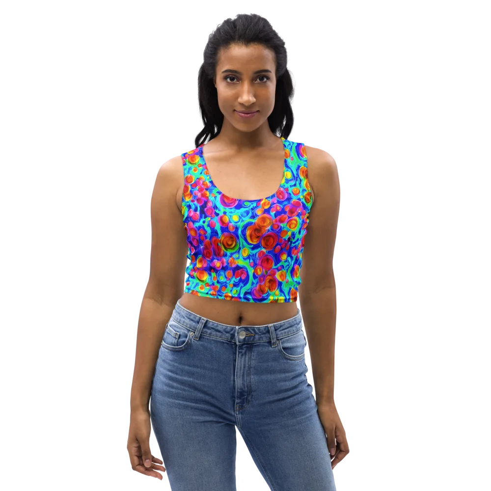 Molten Confetti on Crop Top — Front