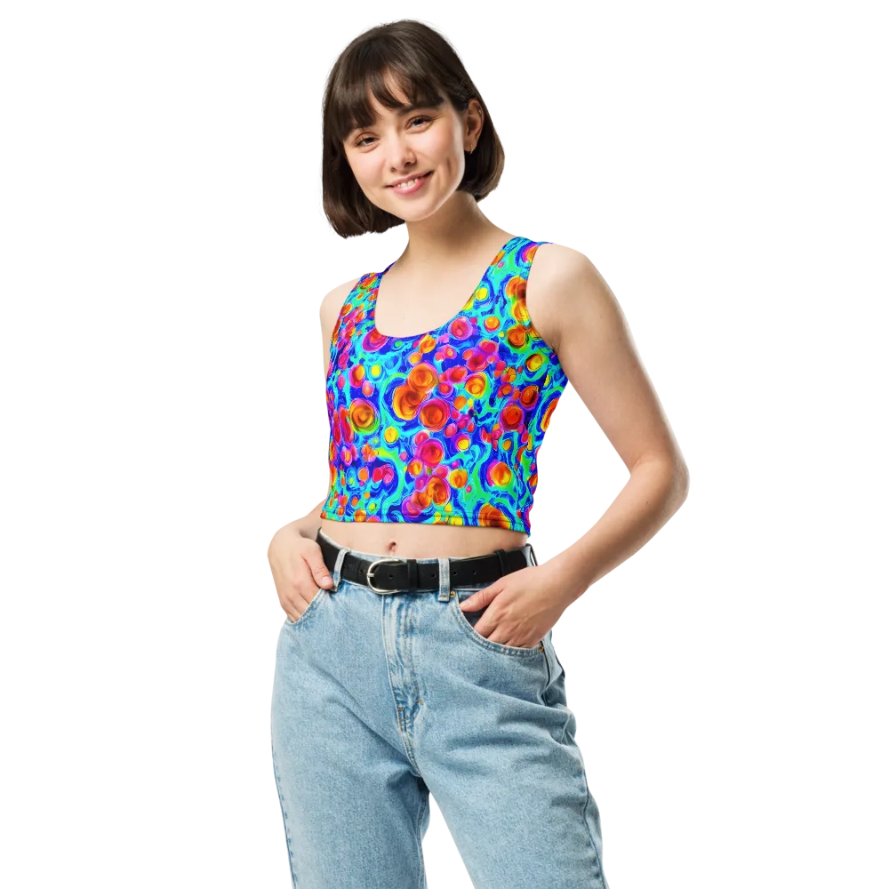 Molten Confetti on Crop Top — Front