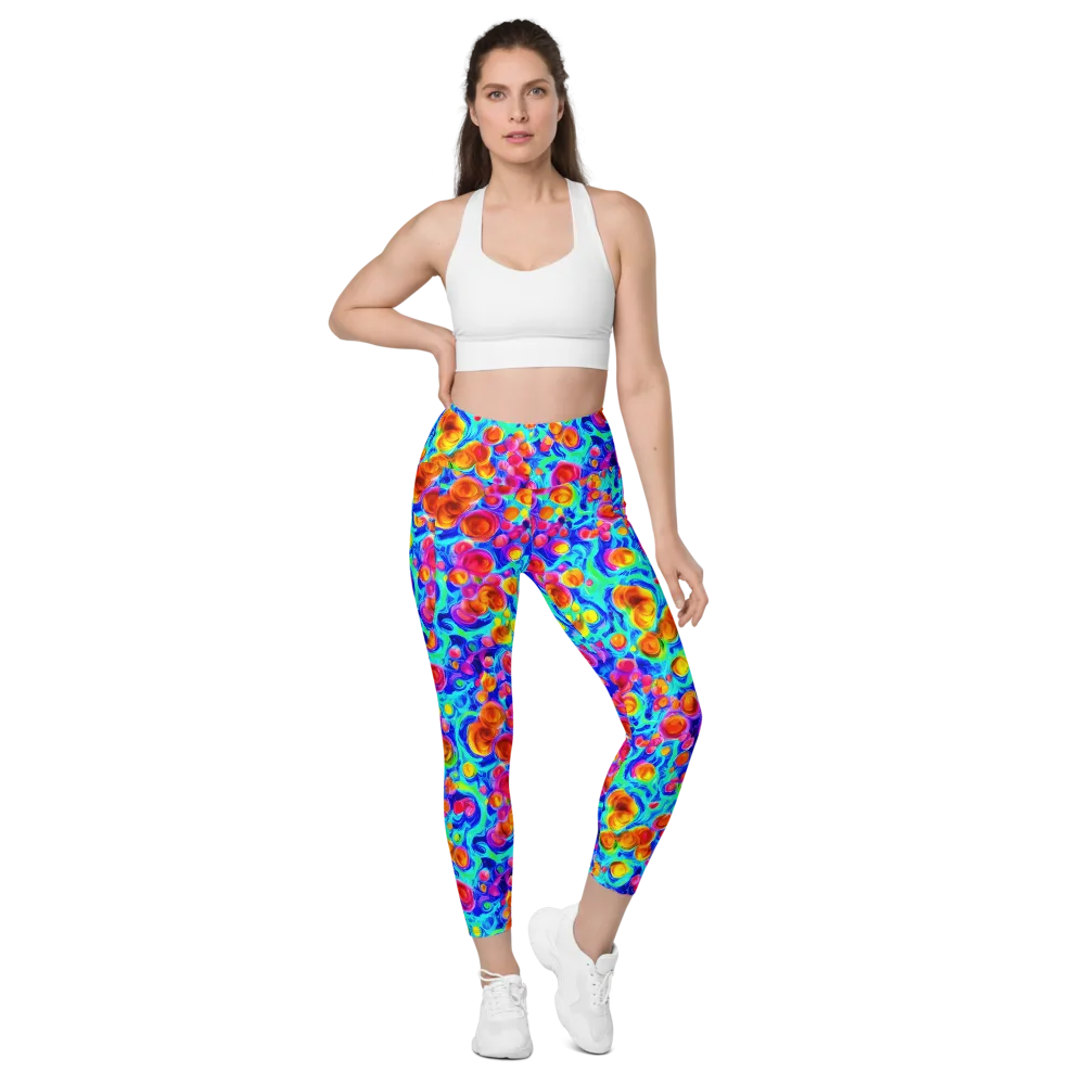 Molten Confetti on Leggings with Pockets — Front