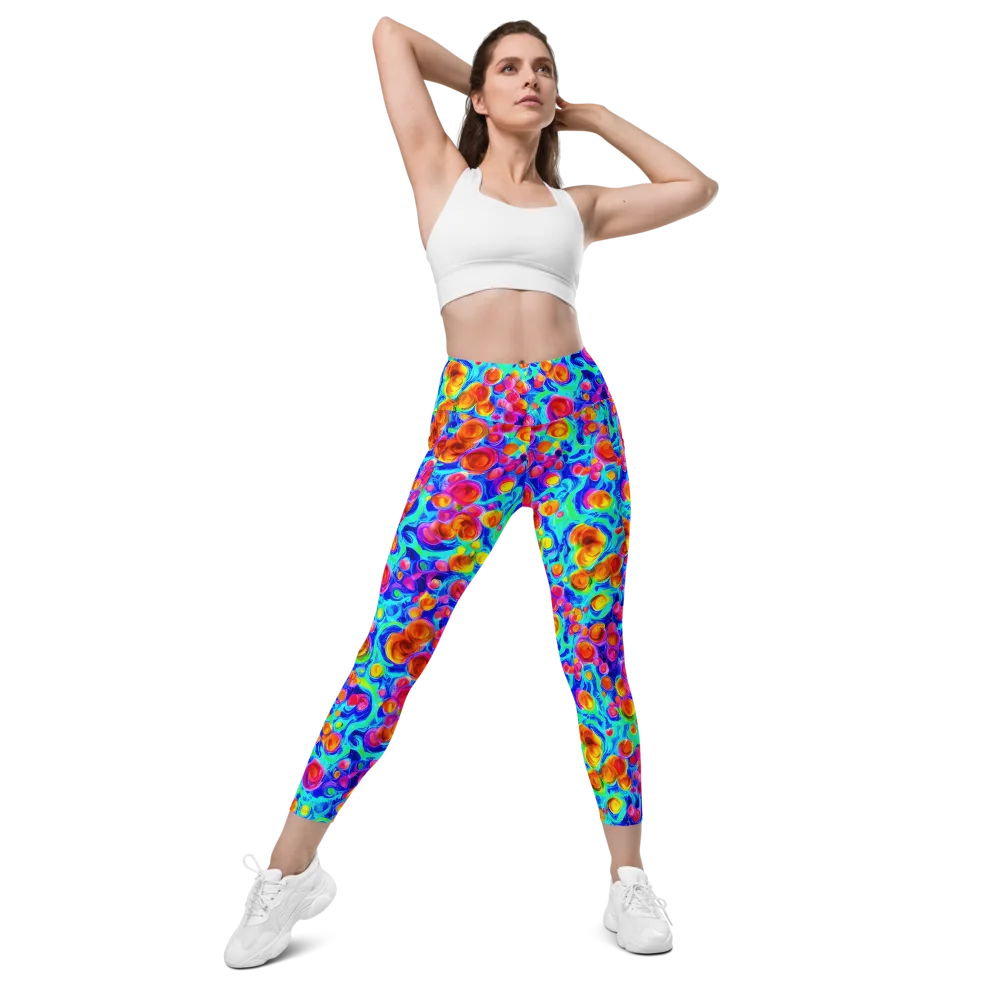 Molten Confetti on Leggings with Pockets — Front