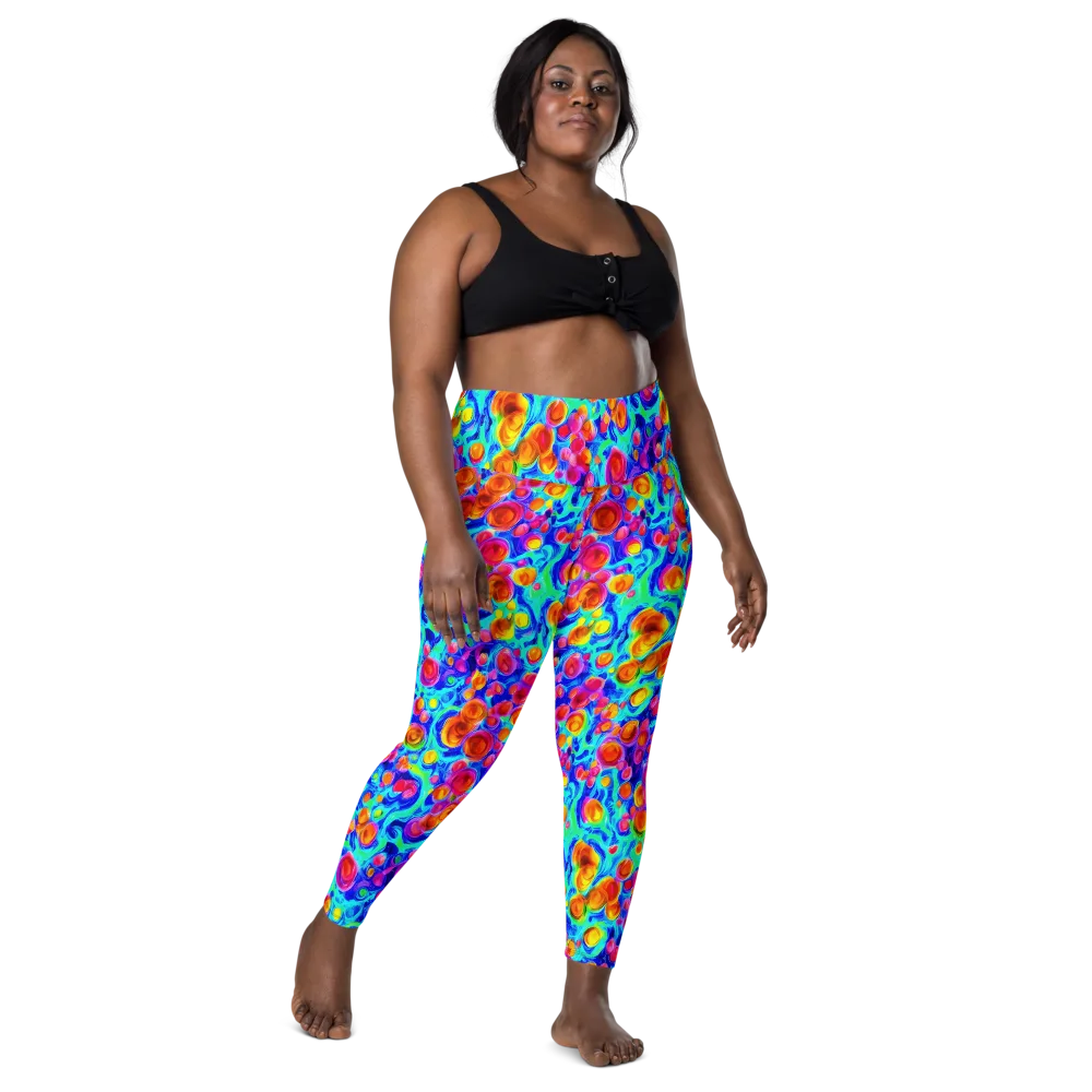 Molten Confetti on Leggings with Pockets — Front
