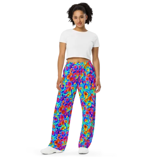 Molten Confetti on a Wide-Leg Pants