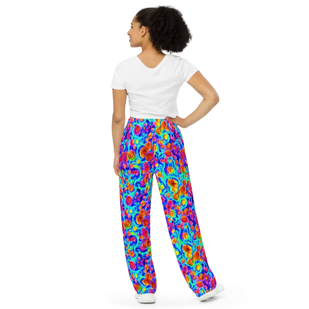 Molten Confetti on Wide-Leg Pants — Back