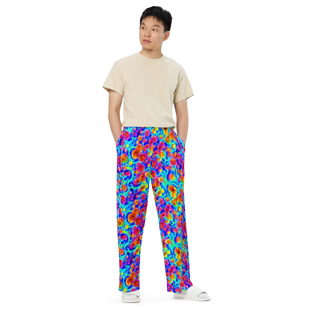 Molten Confetti on Wide-Leg Pants — Front