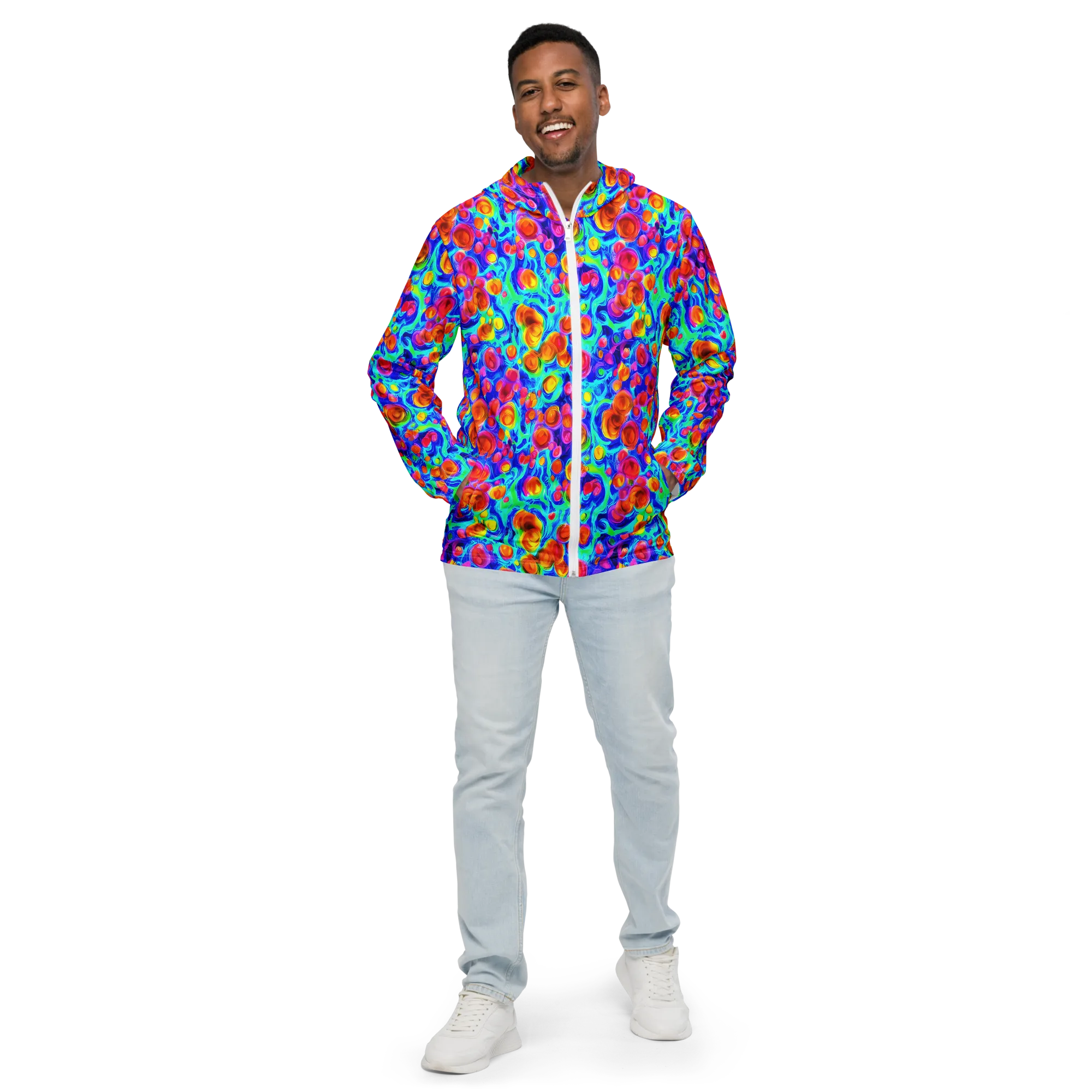 Molten Confetti on Men's Windbreaker — Front
