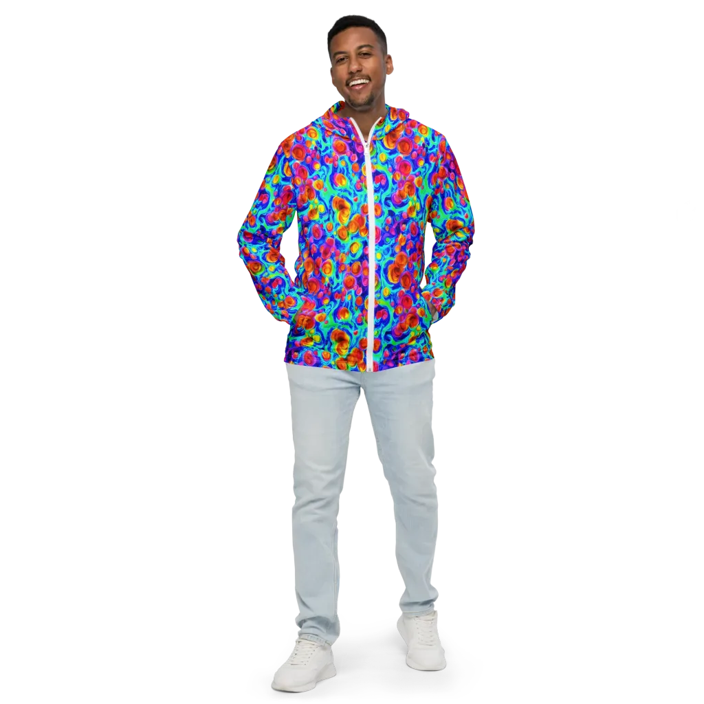 Molten Confetti on Men's Windbreaker — Front