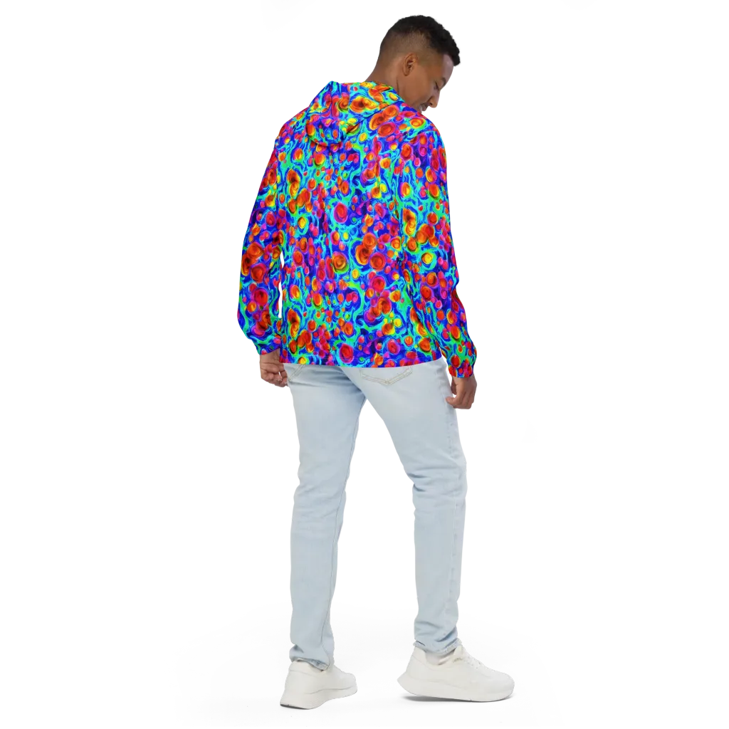 Molten Confetti on Men's Windbreaker — Back