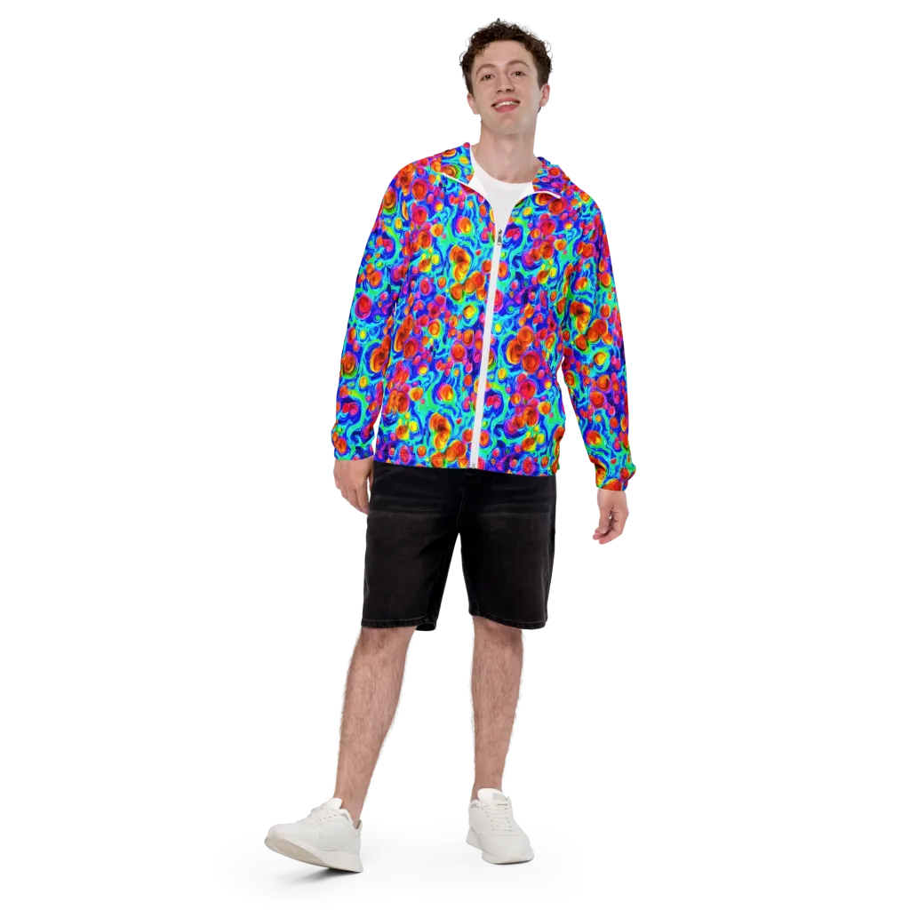 Molten Confetti on Men's Windbreaker — Front
