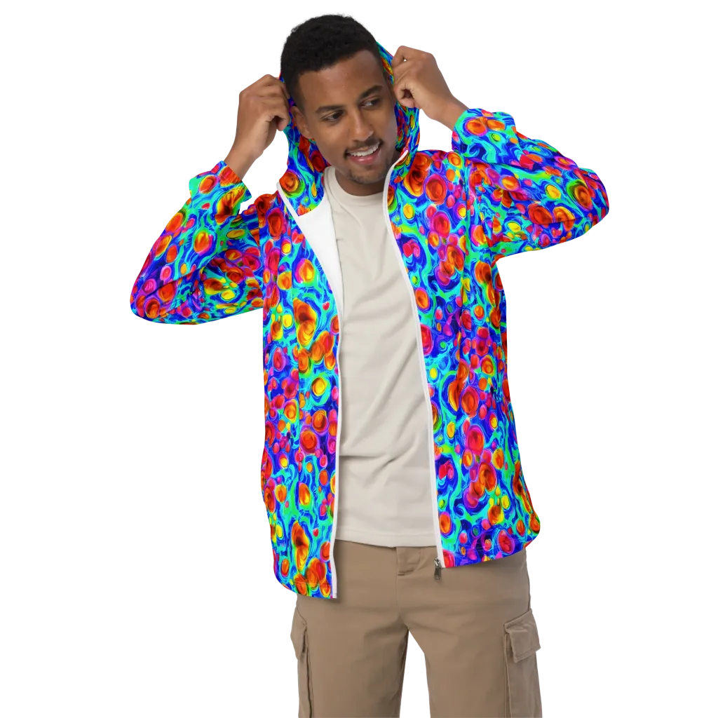 Molten Confetti on Men's Windbreaker — Front