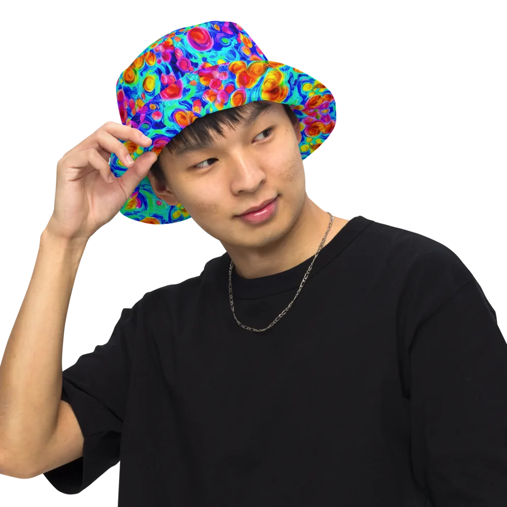 Molten Confetti on Reversible Bucket Hat — Front Inside