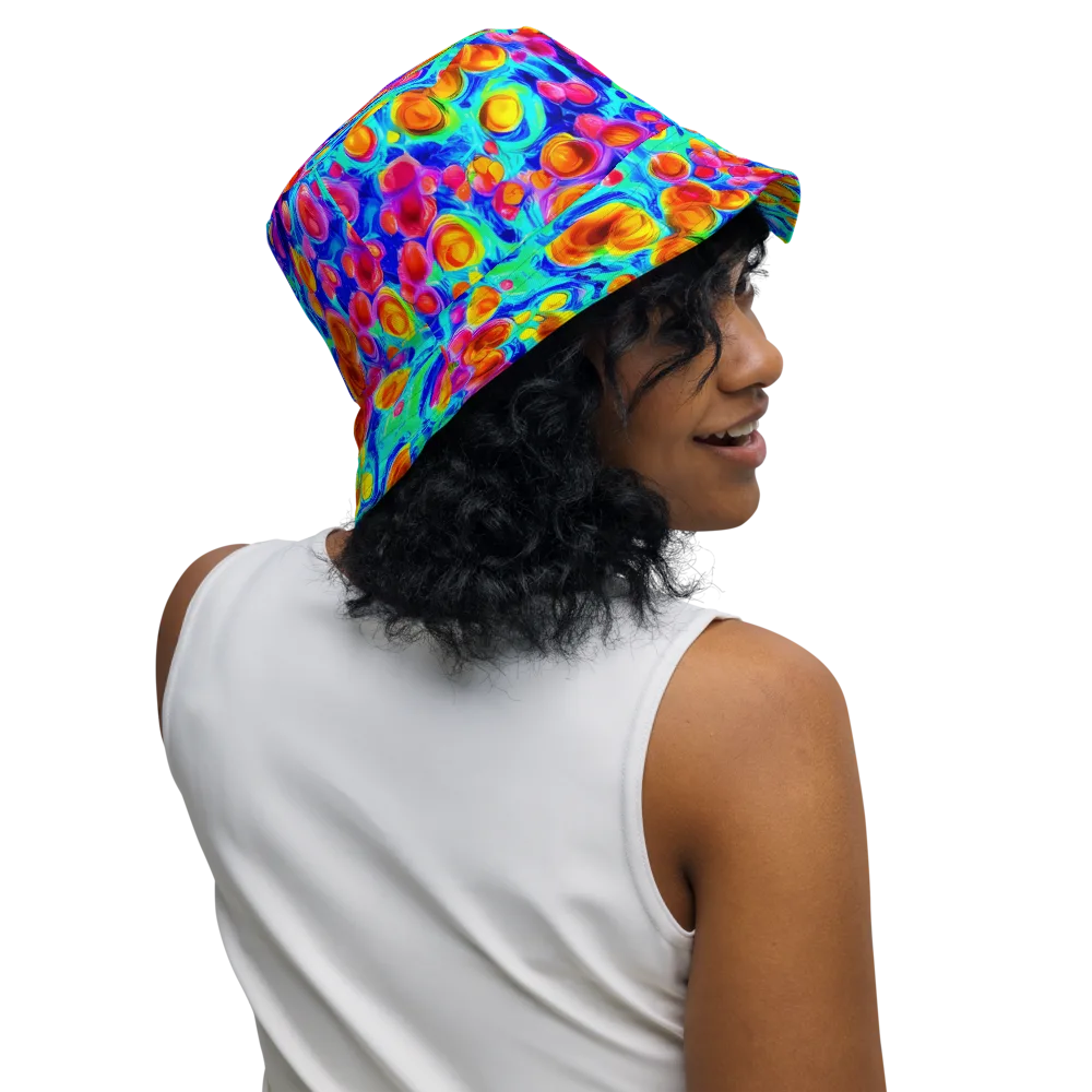 Molten Confetti on Reversible Bucket Hat — Right Outside