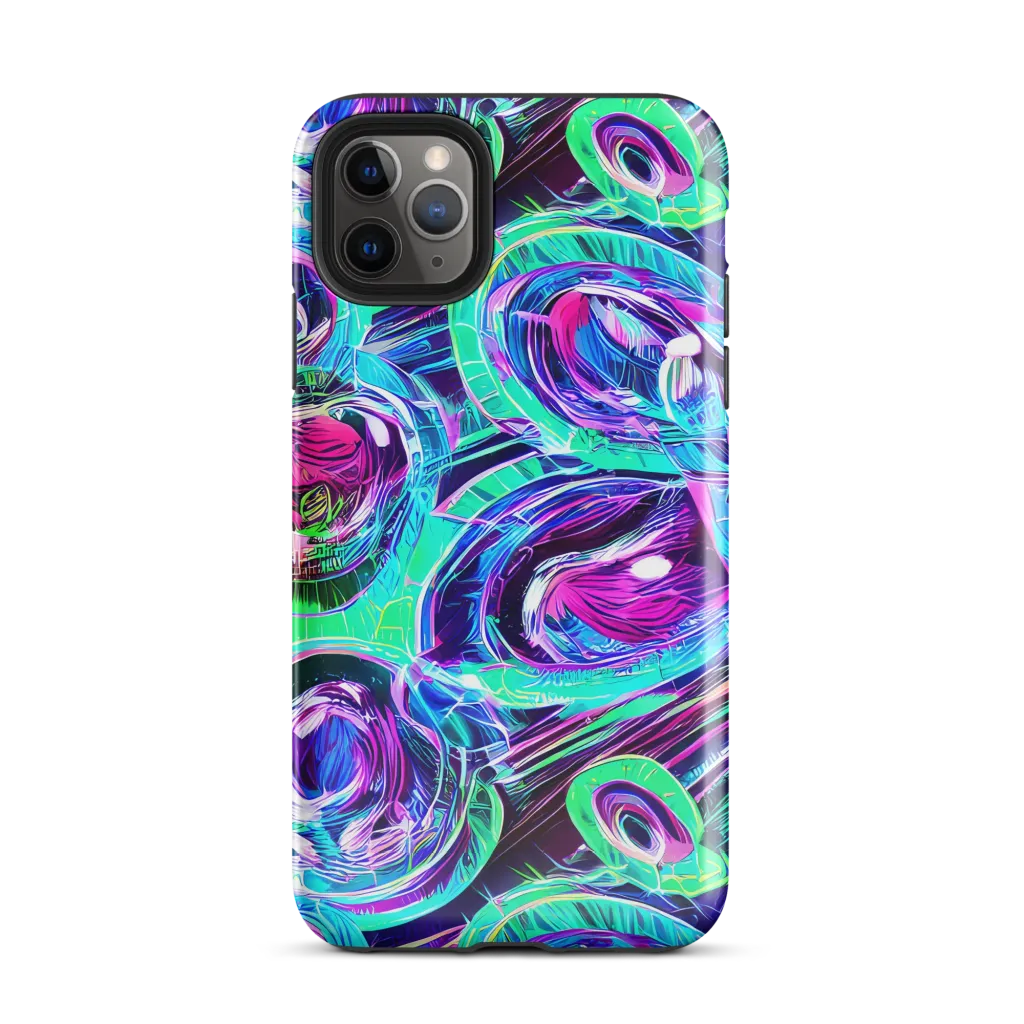 Digital Tidal Wave on Tough Case for iPhone® — Front
