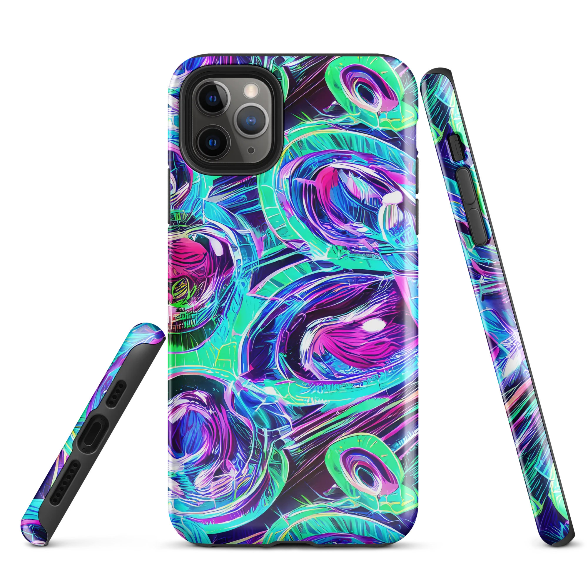 Digital Tidal Wave on Tough Case for iPhone® — Front