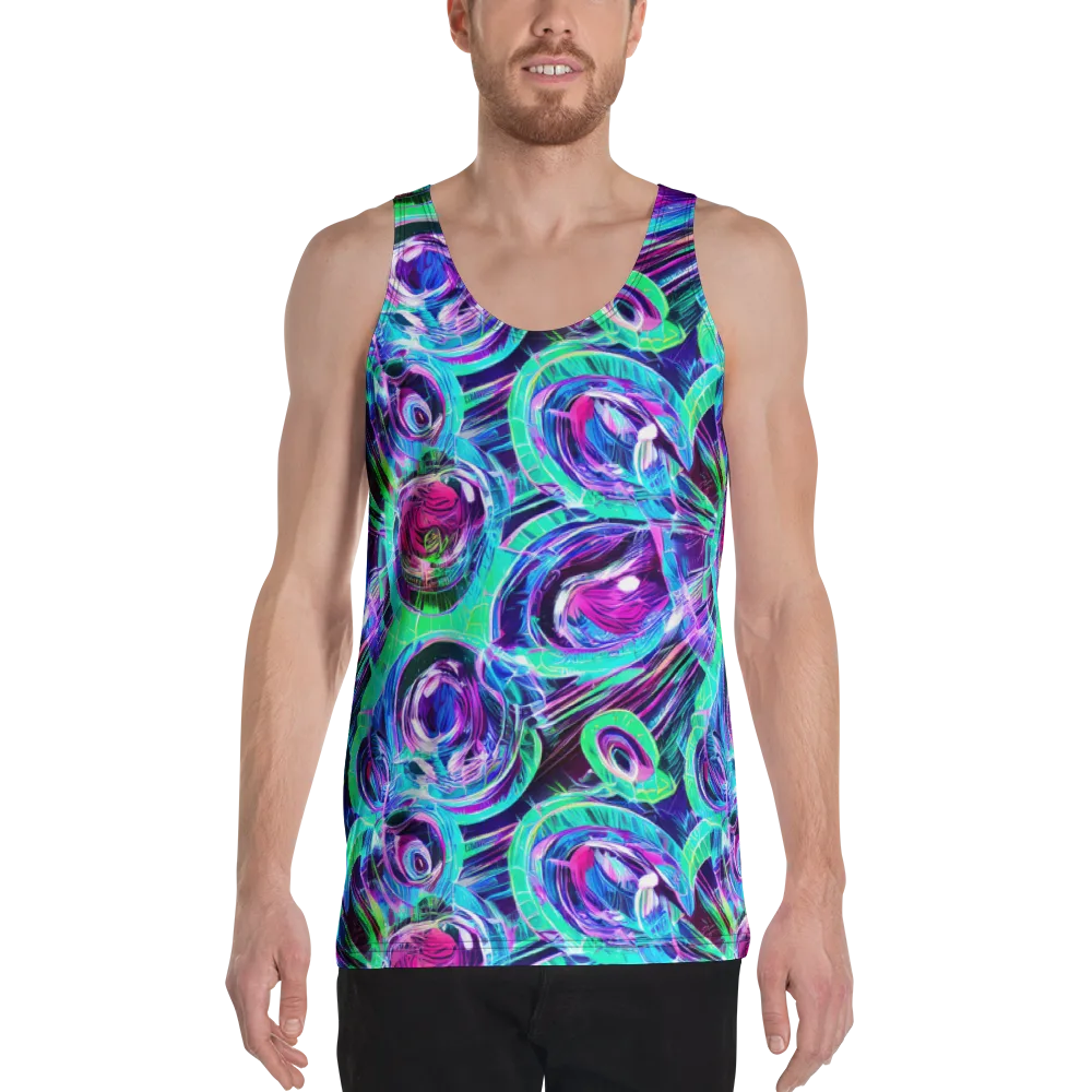 Digital Tidal Wave on Men's Tank Top — Front