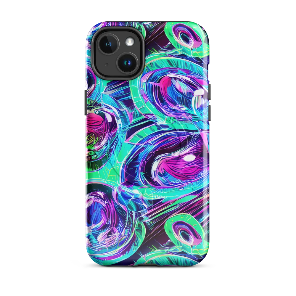 Digital Tidal Wave on MagSafe Tough Case for iPhone® — Front