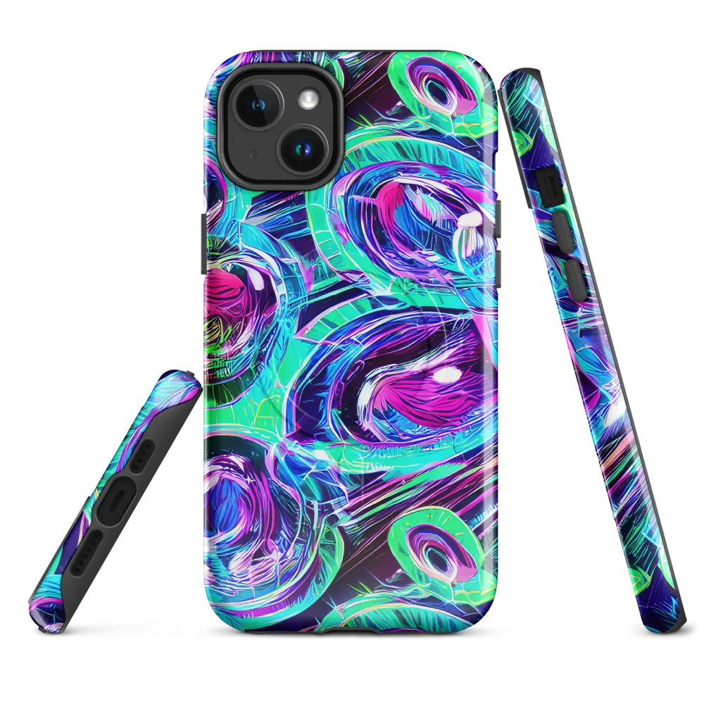 Digital Tidal Wave on MagSafe Tough Case for iPhone® — Front