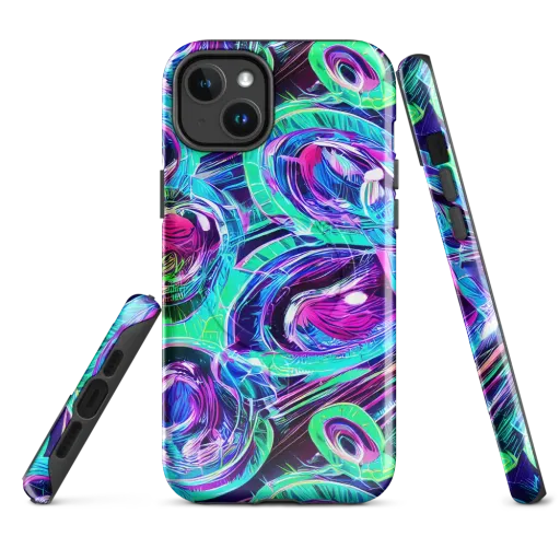 Digital Tidal Wave on a MagSafe Tough Case for iPhone®